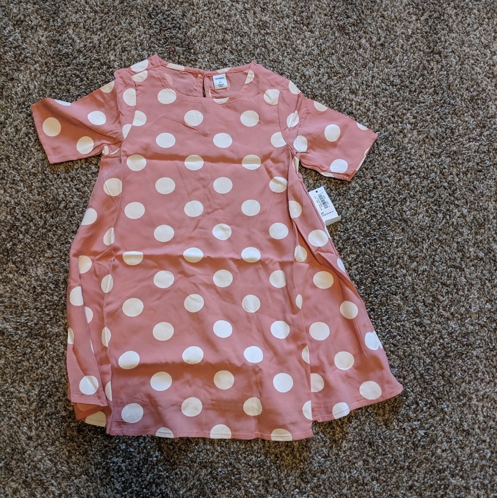 NWT pink polkadot dress